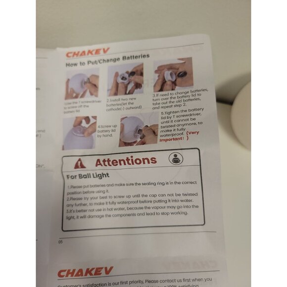 LED Ball Light With Remote Control Color-Changing Waterproof 16 Colors 3 Dynamic - Picture 8 of 9